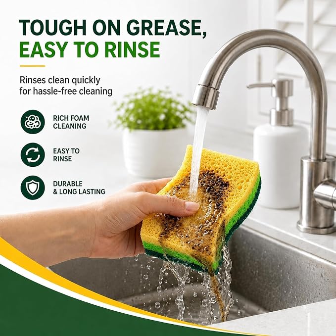 12 PCS Sponges Kitchen, Non Scratch Scrub Sponges - Image 4
