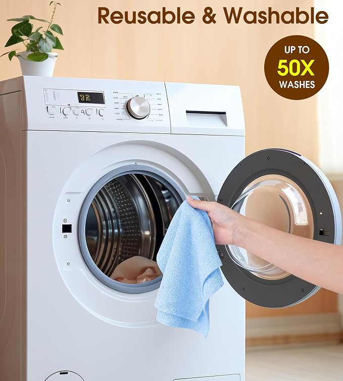 KitchLife Microfiber Cleaning Cloth Roll, 100 Pack - Image 7