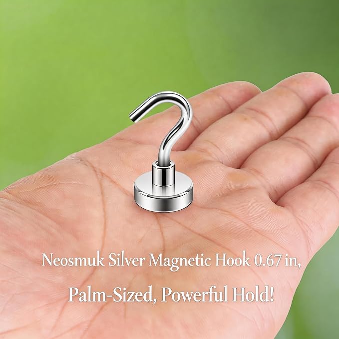 Neosmuk Magnetic Hooks, 30lb Heavy Duty, 12 Pack - Image 2