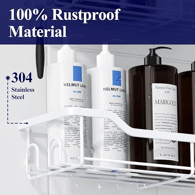 Kitsure Shower Caddy, Adhesive Shower Organizer - Image 3