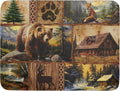 Bear Deer Fox Dish Drying Mat Rustic Cabin Lodge Dish Drainer Mats 18x24 Inch by Giwawa