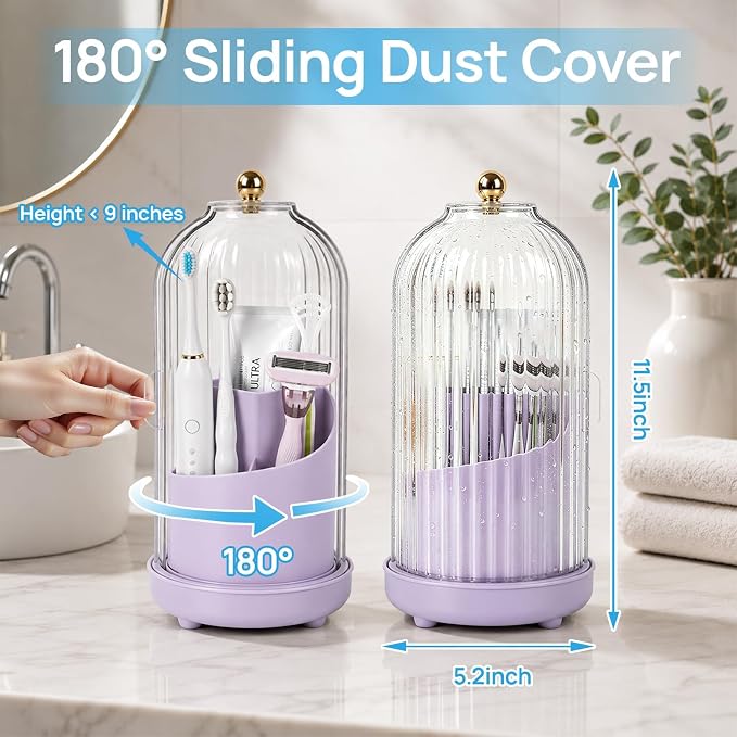 Toothbrush Holders with Cover Toothpaste Organizer - Image 3