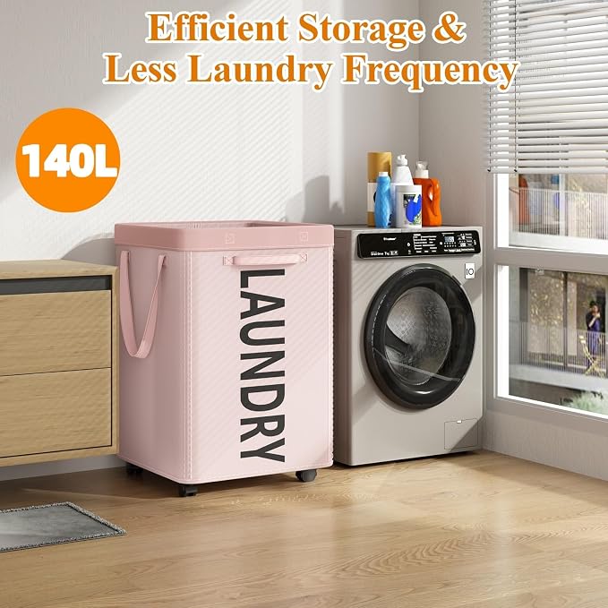 Optish 140L Extra Large Laundry Basket - Image 2