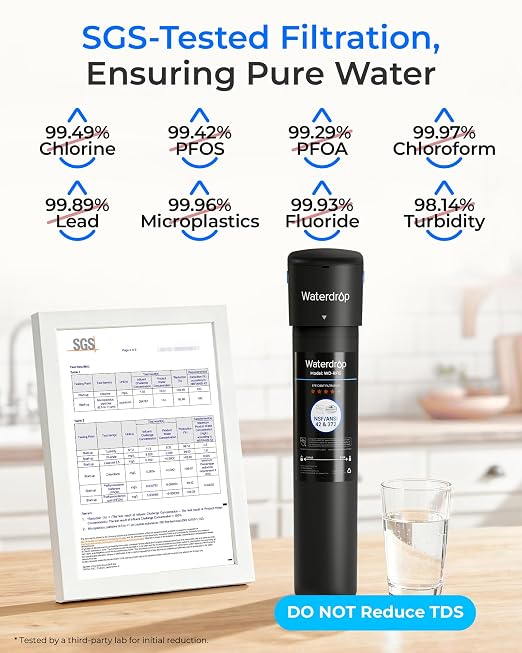 Waterdrop 15UA Under Sink Water Filter System, 19000 Gallons, 2 Years | Reduces - Image 3