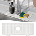 Amerner Kitchen Sink Splash Guard, Silicone Faucet Guard & Draining Mat by Amerner