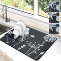 Dish Drying Mat for Kitchen Counter, Non-slip Drying Mat for Coffee Machine by Etomiel