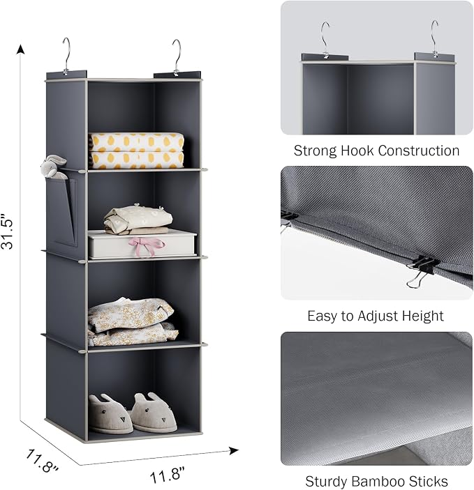 YOUDENOVA Hanging Closet Organizer and Storage - Image 3