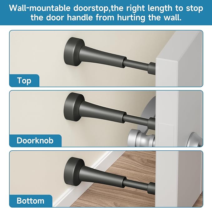 5PCS Spring Door Stoppers for Wall - Image 7