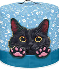 TODIYADDU Black Cat Paw Print Pressure Cooker Cover for Women Trendy Instant Pot Cover with Top Handle and Pocket Kitchen Appliance Cover Dust Cover for 3 Quart Instant Pot and Extra Presents, S