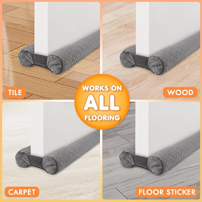 Premium Velvet Under Door Draft Stopper, Door Draft Stoppers - Image 7