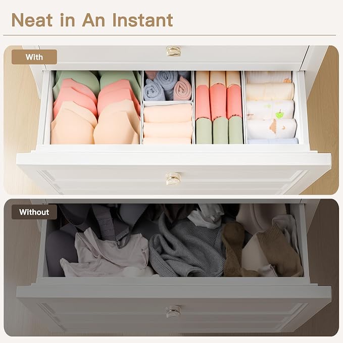 Drawer Organizer Clothes, 14 Pack Dresser Organizer - Image 4