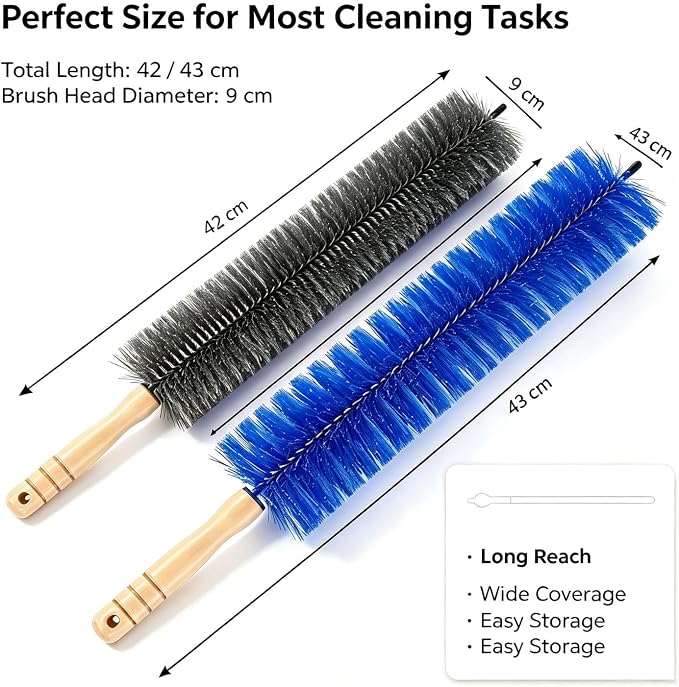 2PCS Fan Cleaning Brush, 2026 New Bendable Microfiber Head Dusting Brushes - Image 2