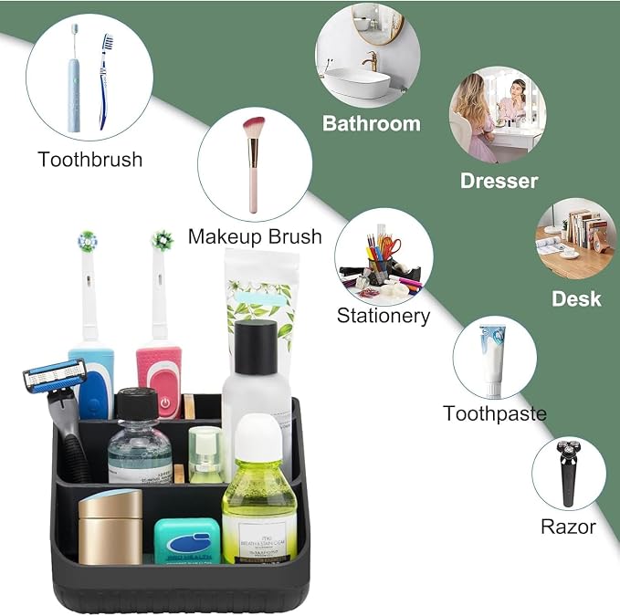 Toothbrush Holders for Bathrooms, 6 Slots, Detachable for Easy Clean, - Image 4