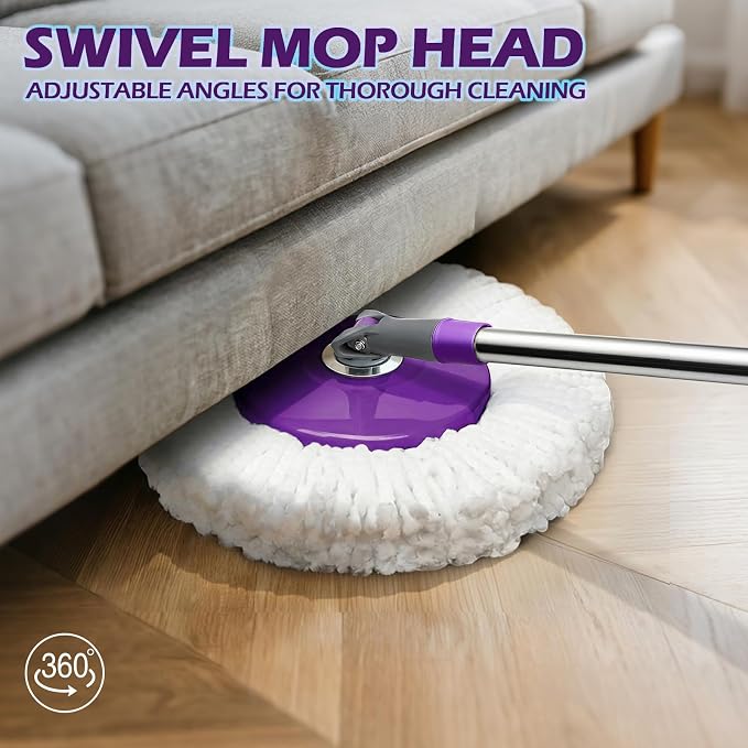 Spin Mop and Bucket with Wringer Set, Masthome 360°Spinning Bucket System with - Image 5