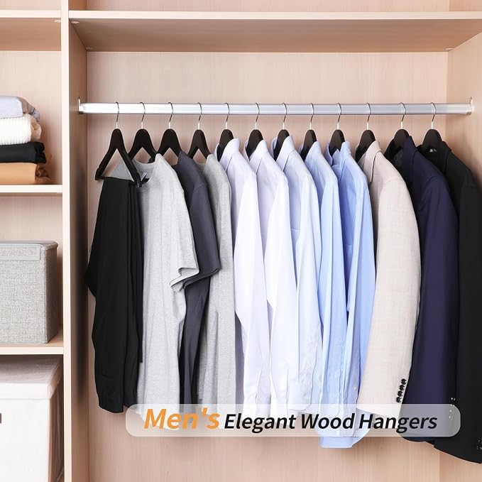 Amazon Basics Wood Suit Clothes Hangers - Image 6