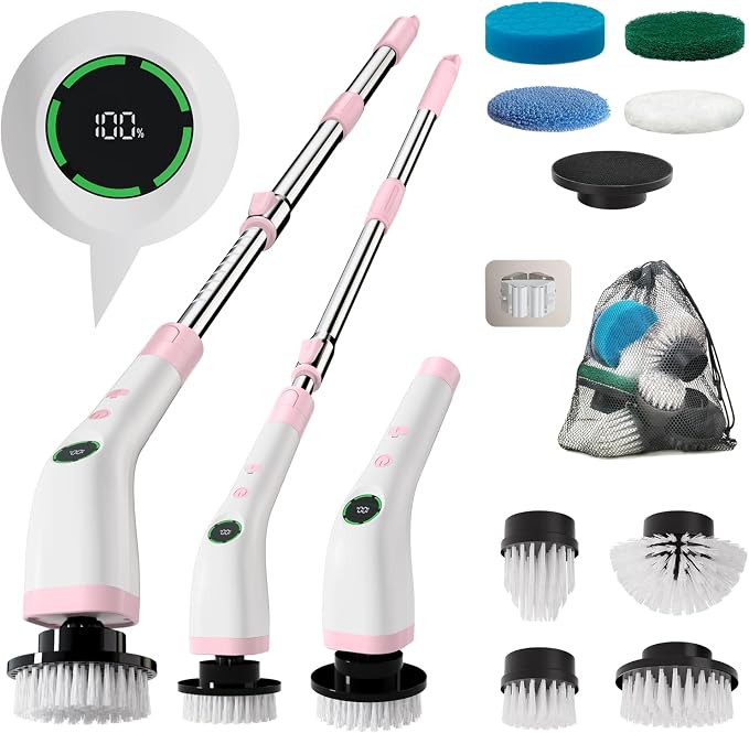 Electric Bathroom Cleaning Brush Cordless Shower Scrubber SD-CTB01 | Spin by Swyprrix