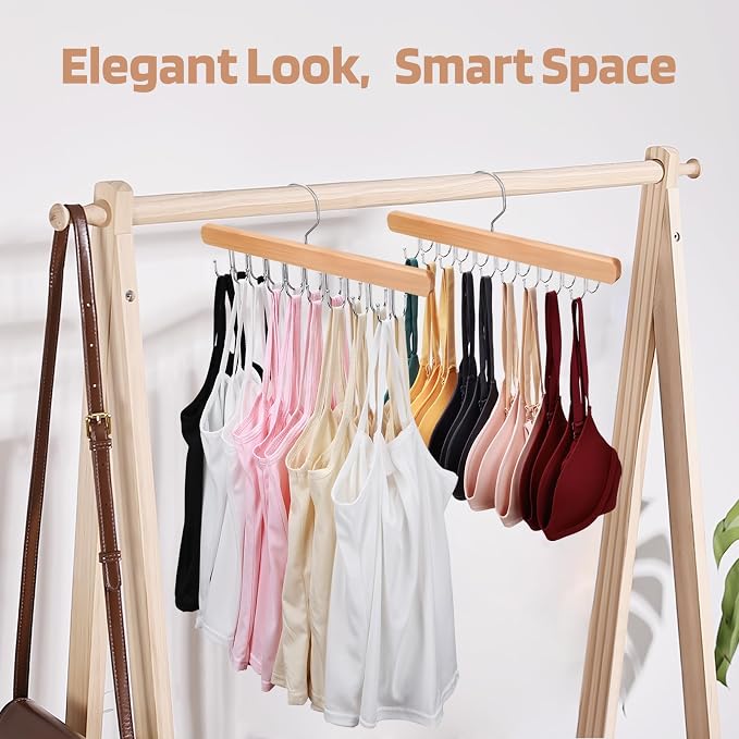 NECAMOCU 2 Pack Bra Hanger for Closet Organizer, Premium Tank Top Hangers | - Image 2