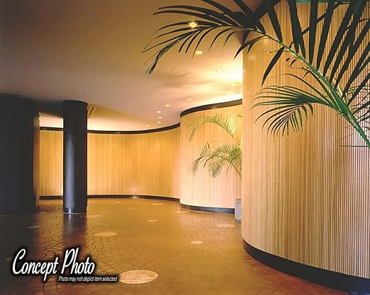 4ft x 4ft Unfinished Red Oak Veneer Tambour Wall Panel with 1/2" 30-Degree Groove Slats, Flexible & Easy to Customize
