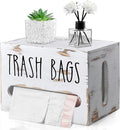 DRASTAR Trash Bag Holder, Wooden Stackable Trash bag Dispenser Wall Mount by EnhanceYourDailyLife