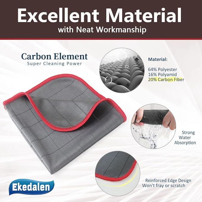 Ekedalen Microfiber Cleaning Cloth Lint Free Glass Polish - Image 3