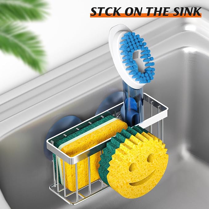 MURLONG Sponge Holder Smiley Face, Sink Caddy - Image 5