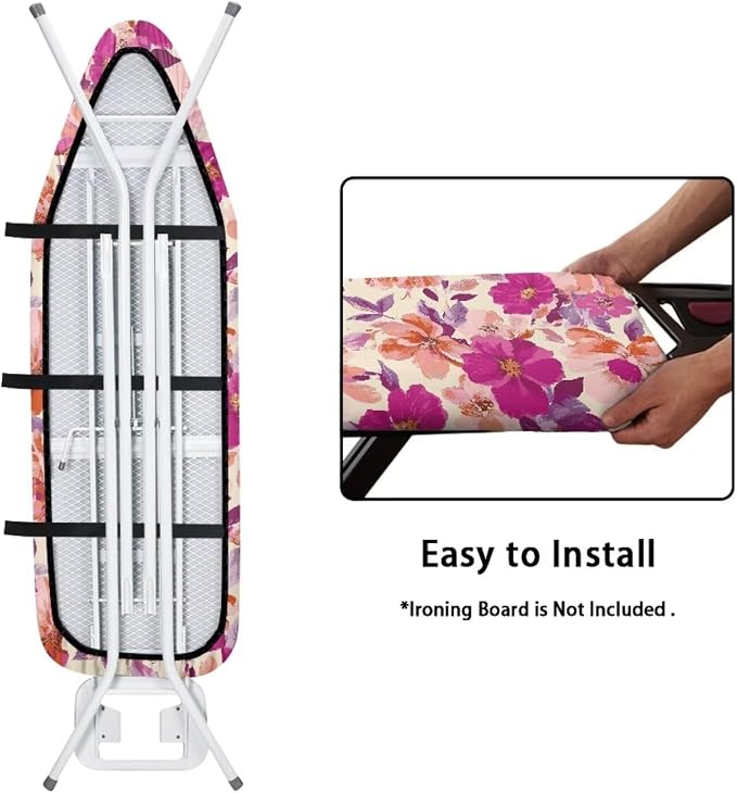 Floral Painting Ironing Board Cover Elastic Edge Heavy Duty Iron Pad Covers - Image 4