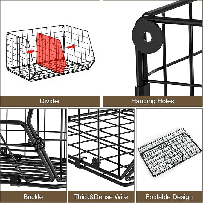 Jautokerdar 6 Tier Extra Large Hanging Storage Organizer, Hanging Closet Shelves - Image 2