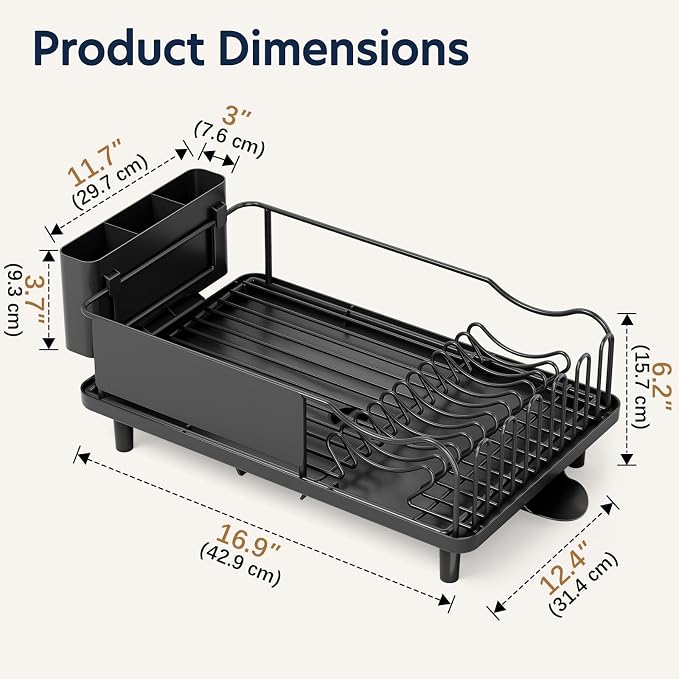 KINGRACK Dish Drying Rack for Kitchen Counter, Dish Drainer - Image 3