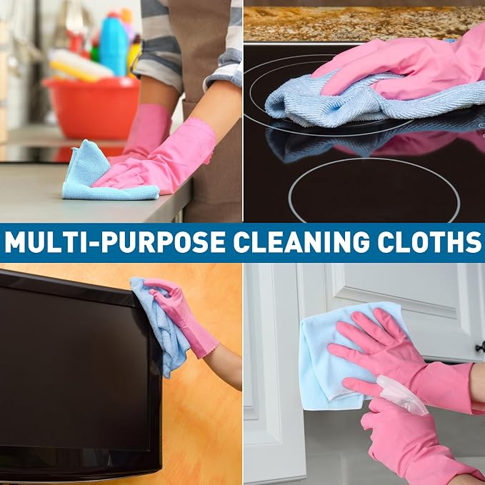 TEAWOO Microfiber Cleaning Cloths, 15 Pack, Cleaning Rags | Microfiber Towels - Image 4