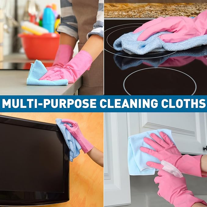 TEAWOO Microfiber Towels Bulk-300 Pack, Cleaning Cloths, Microfiber Towels - Image 5