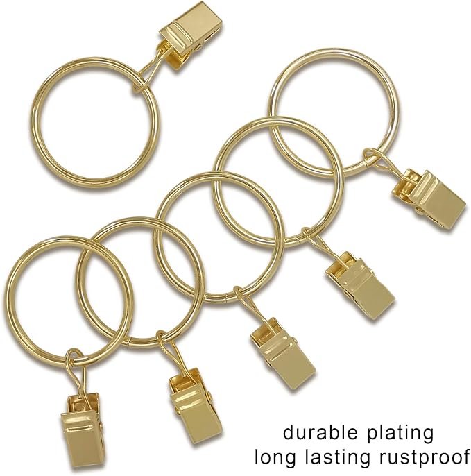 120 Pack Curtain Rings with Clips, Drapery Clips with Rings, Drapes Rings 1.26 - Image 7