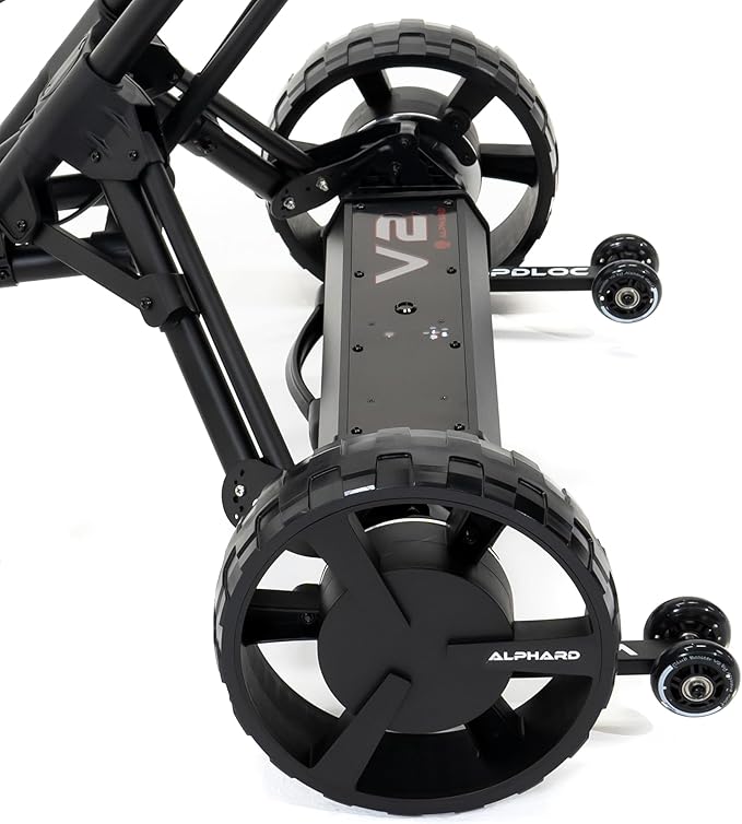 Alphard Club Booster V2Pro – Convert Your Push Cart into a Motorized, Electric Remote-Controlled Golf Caddie - New 2025 V2Pro with Permanently Attached Wheelie Bars