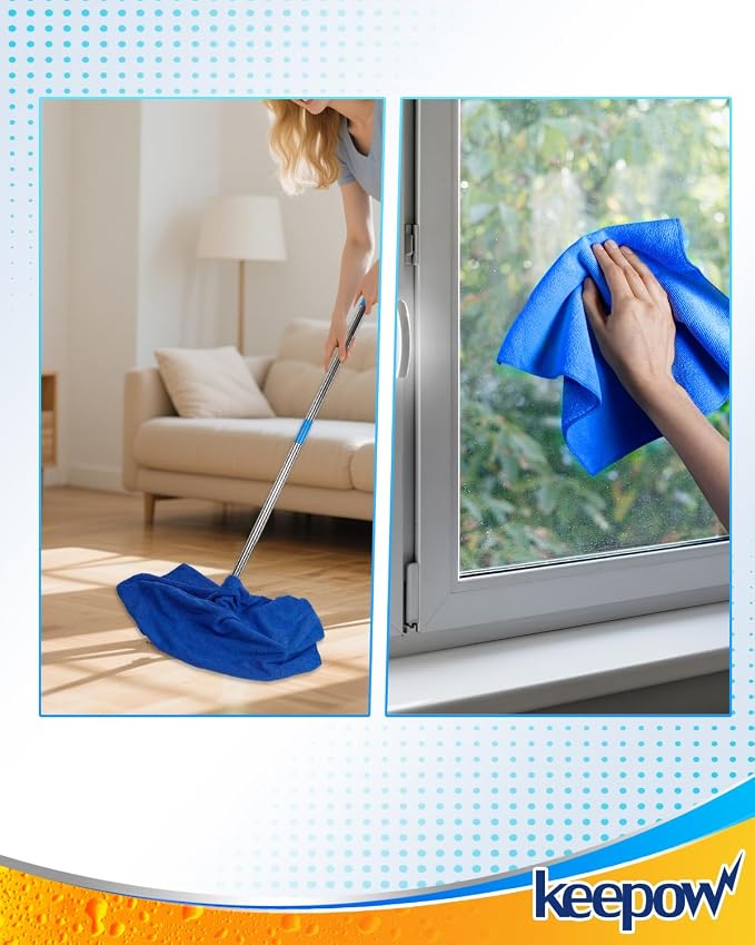 KEEPOW 4 Pack Floor Mop Towel for Floor Cleaning, Cuban Mop Cloth, Highly - Image 4