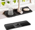 ZJWZLG Faucet Mat for Kitchen Sink, Snap-On Design & 7°slope Fast Drain by ZJWZLG