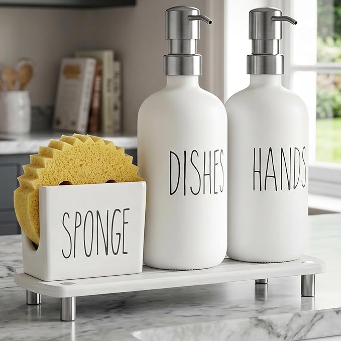 Cisily Kitchen Soap Dispenser Set Comes by CISILYHOMELIFE