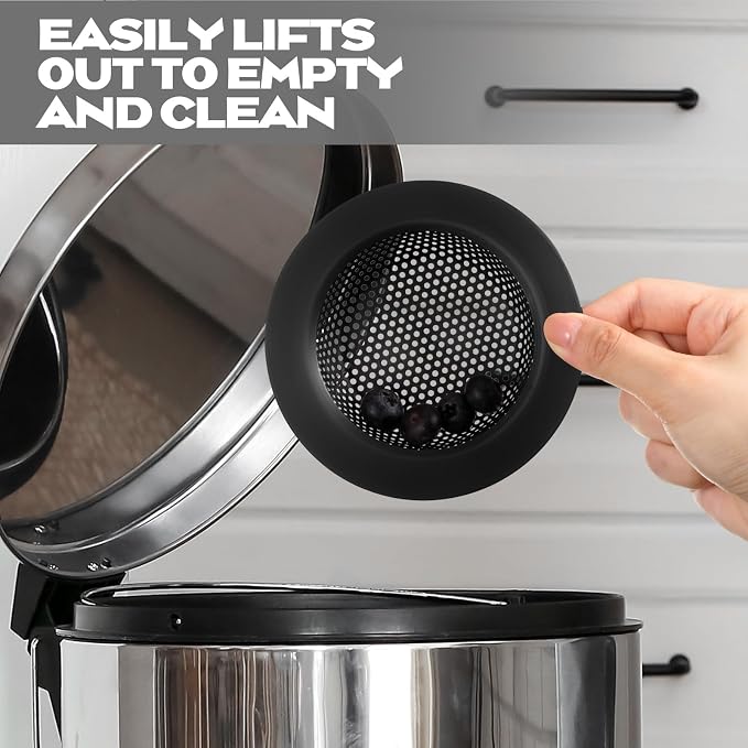 Retisee 2 Pcs Kitchen Sink Drain Strainer 4.4 Inch, Matte Black - Image 5