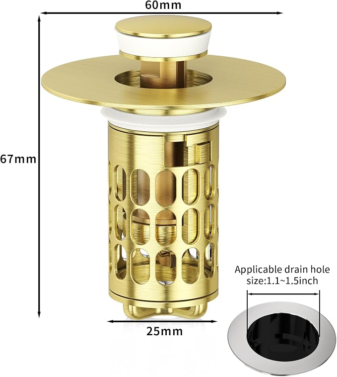 QYHNYJF Upgraded Bathroom Sink Stopper - Image 2