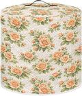 Xoenoiee Peach-colored Roses Print Kitchen Appliance Dust Cover with Pockets, Electric Pressure Cooker Cover Compatible with Crock Pot, Rice Cooker Covers, for 3 Qt