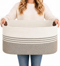 Laundry Hamper with Handles, 72L Rope Laundry Basket by AINUOQI