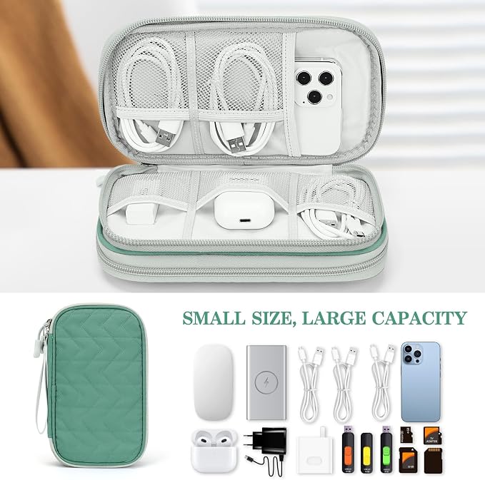 FYY Electronic Organizer, Travel Tech Pouch Bag, Waterproof, Double Layers - Image 6