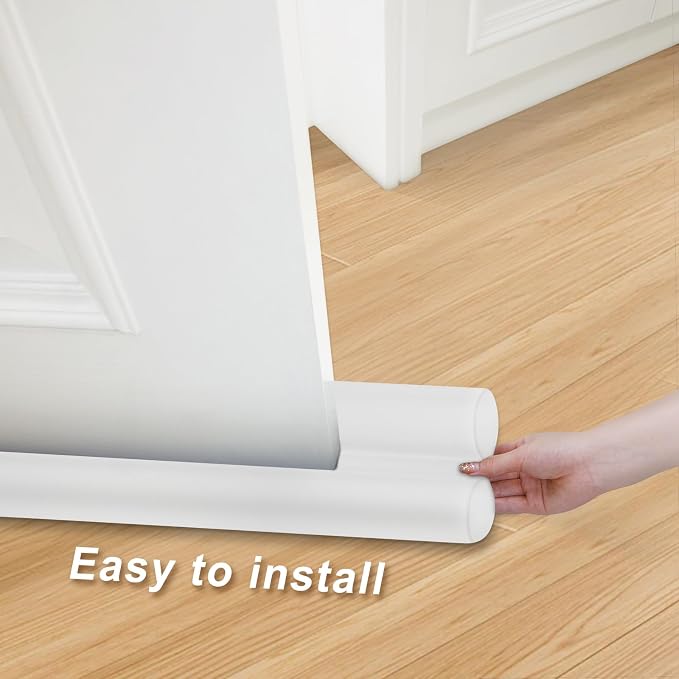 MAXTID Under Door Draft Stopper White 32Inch, Weather Stripping Door Seal | - Image 9
