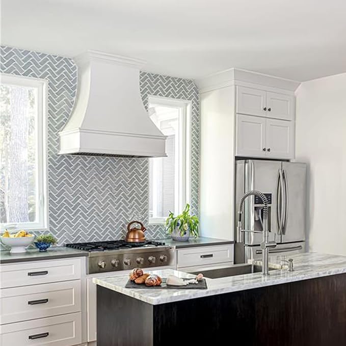 Curved Range Hood (31.5" W x 48" H) – Handcrafted in the USA – Premium Cabinet-Grade Plywood & Maple Veneer – Seamless Fit with TradeWinds Ventilation Units – High-End Kitchen Focal Point