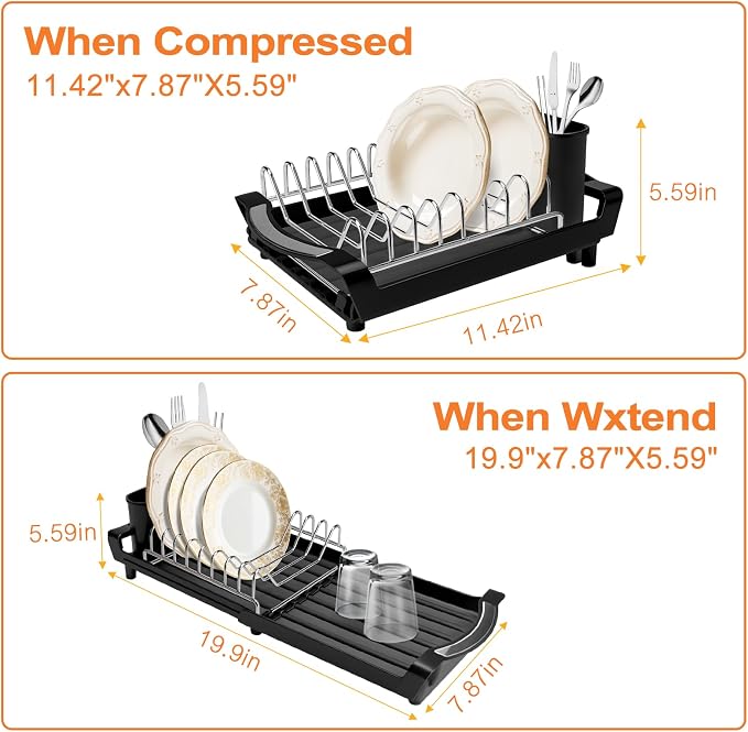 Dish Drying Rack Compact Expandable - Image 2