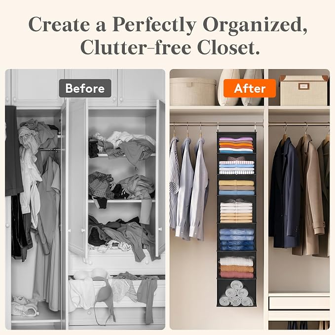 Lifewit 7 Tier Hanging Portable Closet Storage Organizer - Image 7