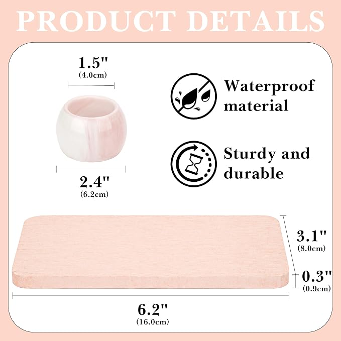 2 Pack Ceramic Toothbrush Holder - Image 2