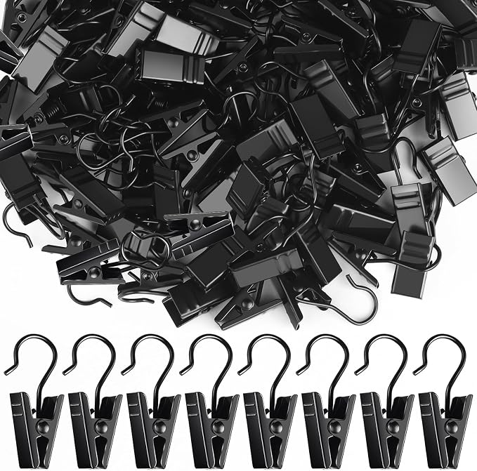 Teenitor 100 Pack Small Curtain Clips Curtain Hooks by PERFECTYOURBEAUTY