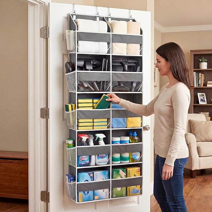 5-Tier Over Door Organizer, 10-Compartment Wide Storage Rack | 20" wide - Image 6
