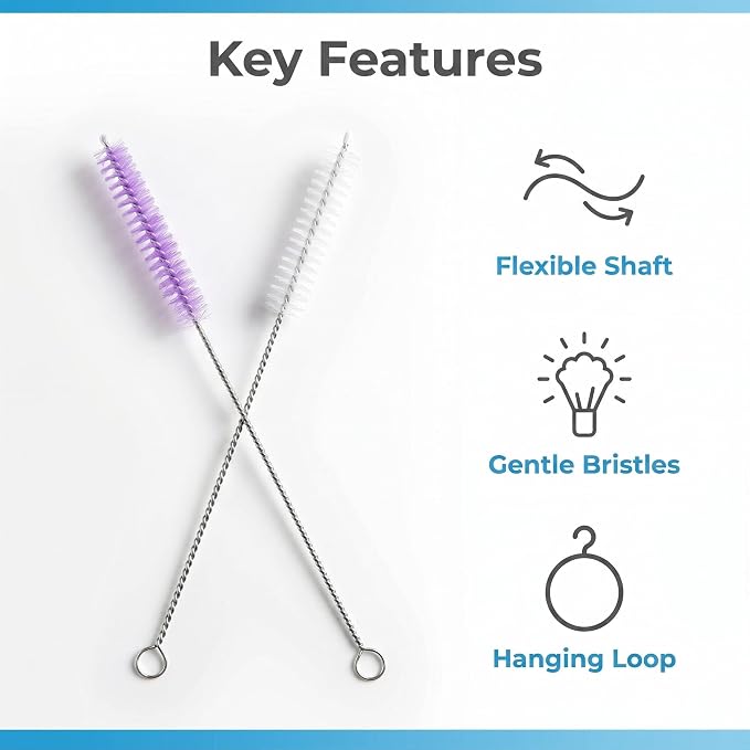 Straw Cleaner Brush, Reusable Metal Handles Straw Cleaner Brush Extra Long - Image 2