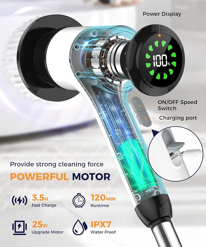 Cordless Electric Spin Scrubber - Image 3