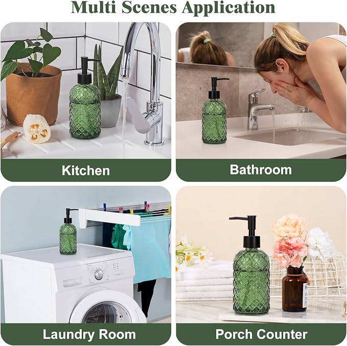 1 Pack 13.5oz Glass Soap Dispenser - Image 4